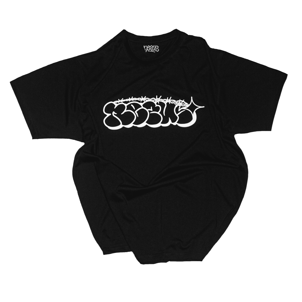 throwup black tee
